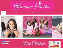 Tablet Screenshot of glamourgirlparties.com